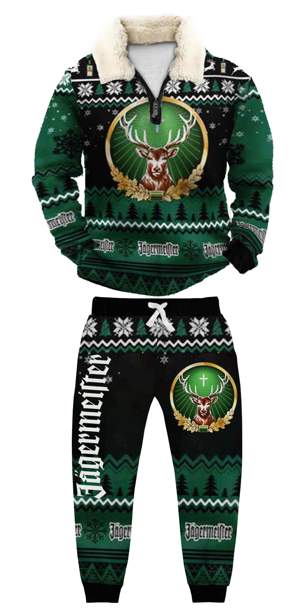 Christmas Ugly Quarter Zip Sweatshirt & Sweatpant Set Edition248