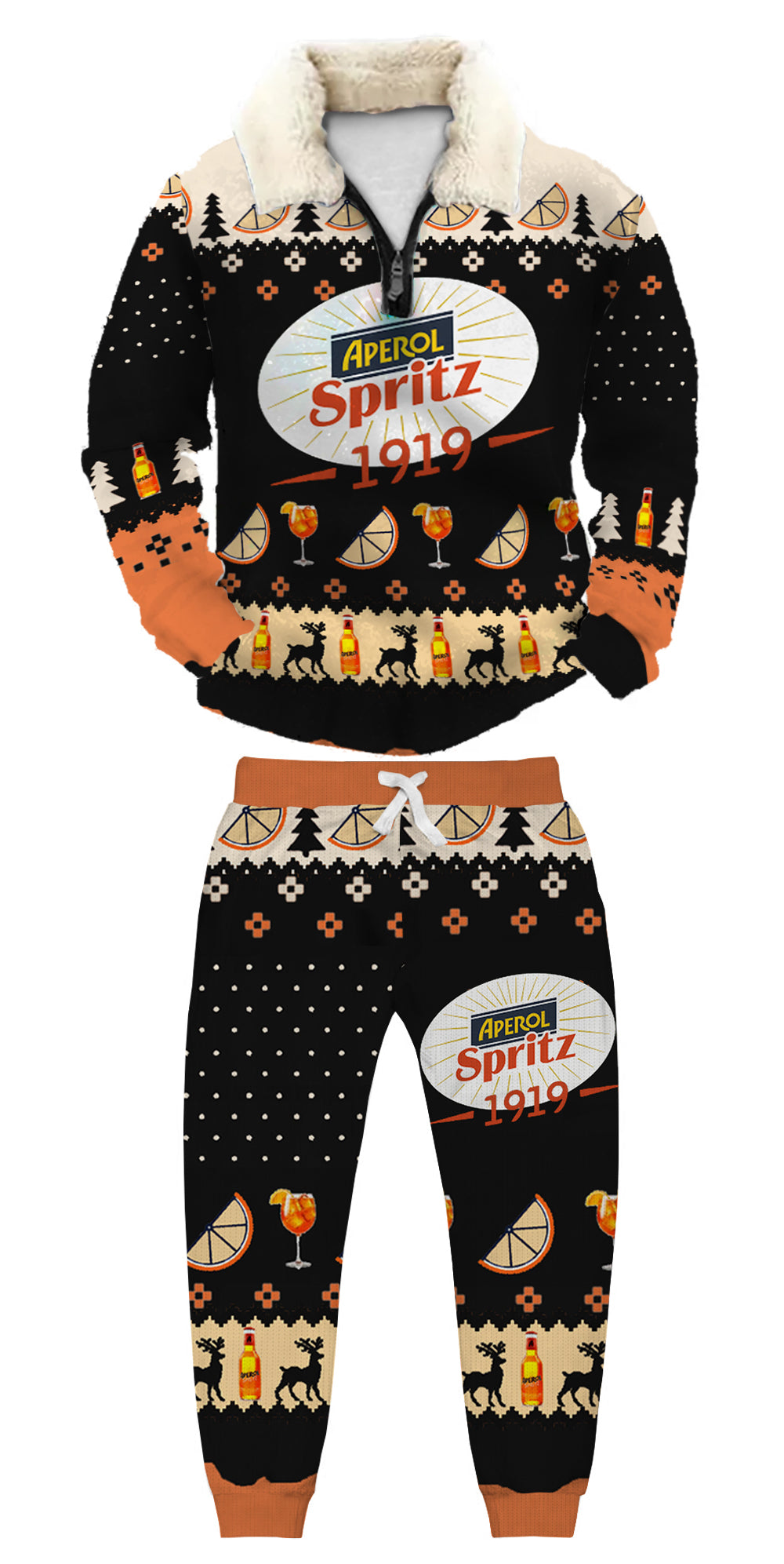 Christmas Ugly Quarter Zip Sweatshirt & Sweatpant Set Edition251