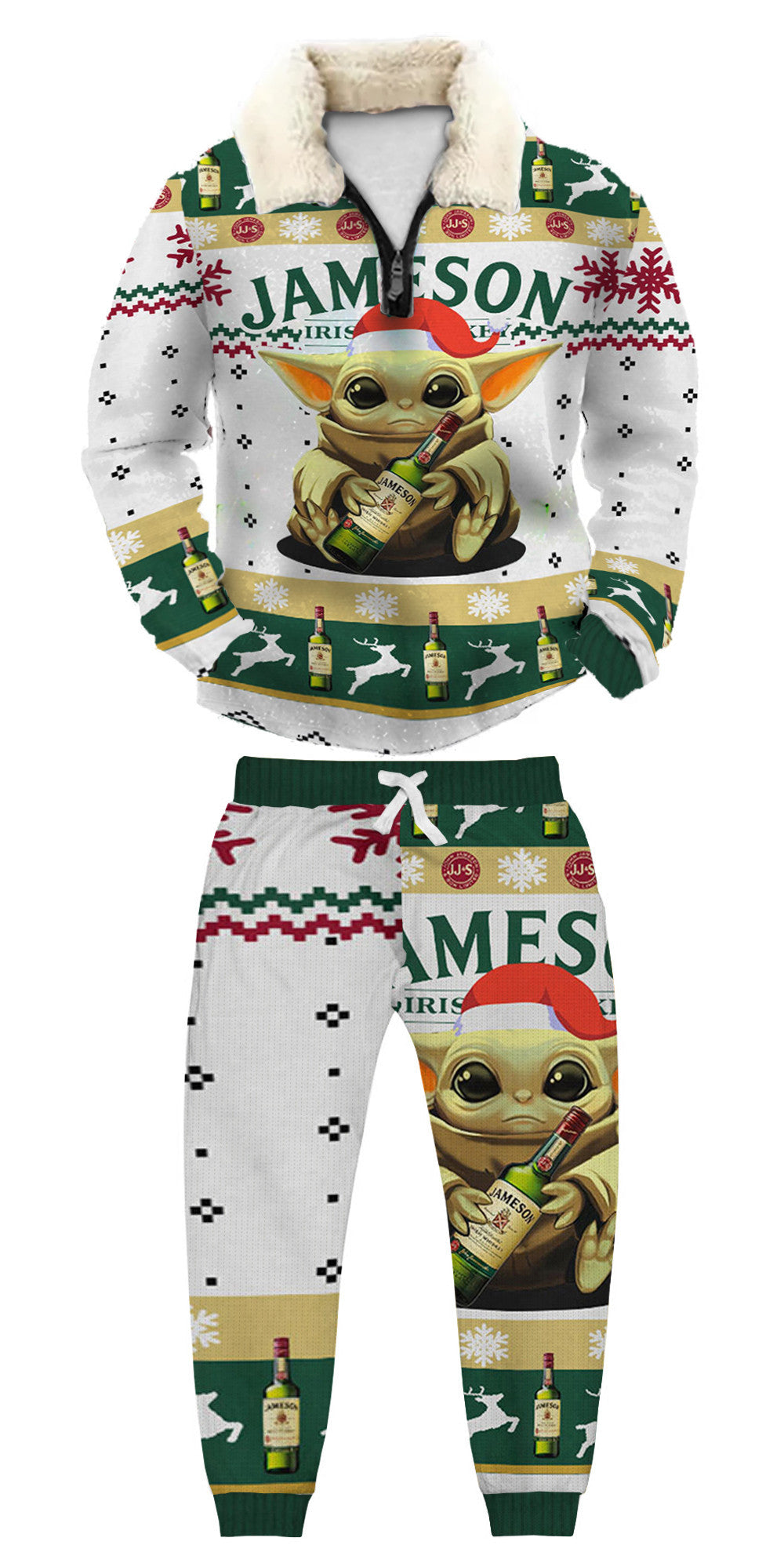 Christmas Ugly Quarter Zip Sweatshirt & Sweatpant Set Edition255