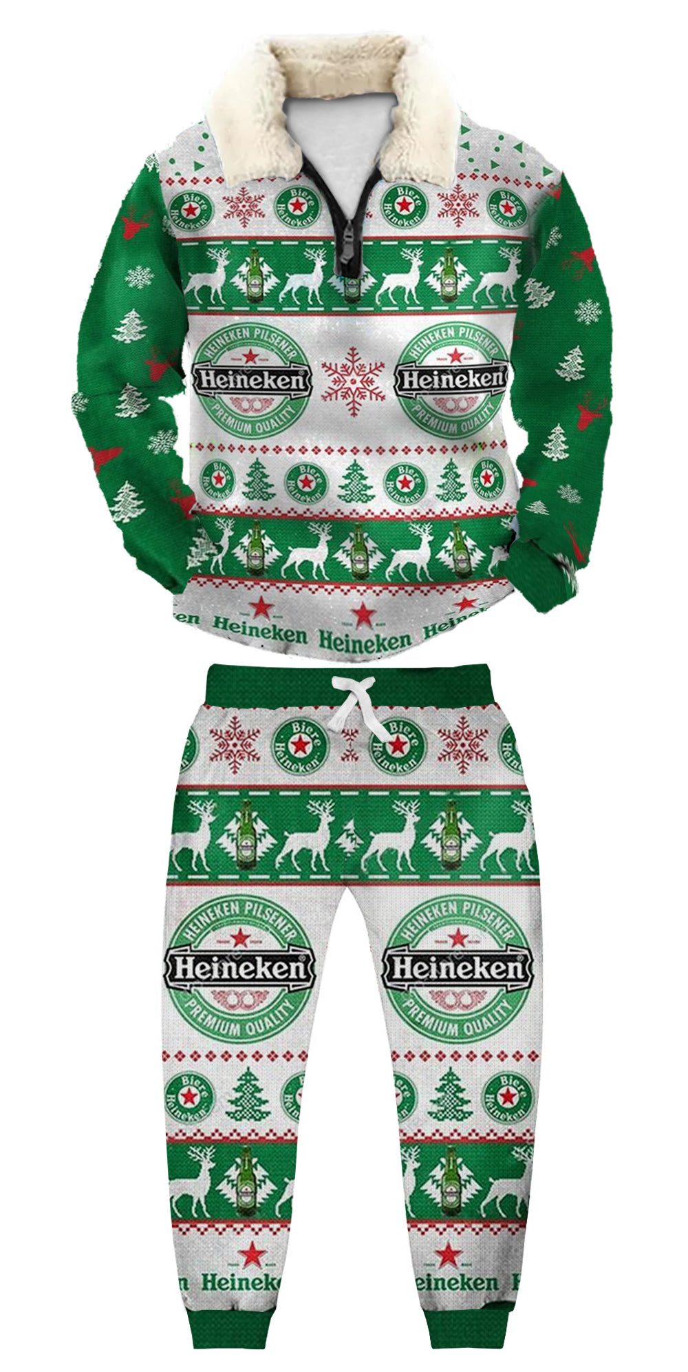 Christmas Ugly Quarter Zip Sweatshirt & Sweatpant Set Edition257