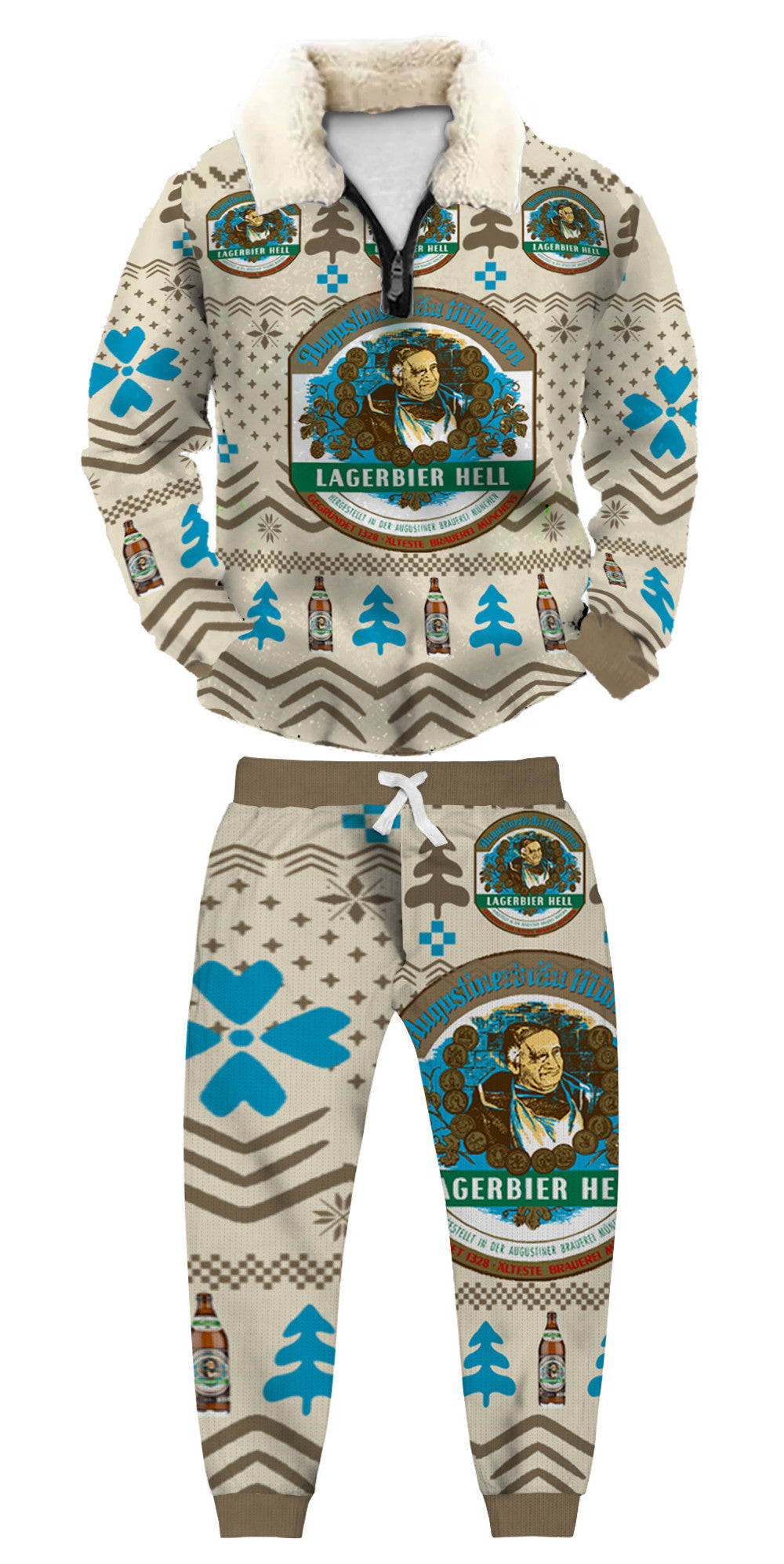 Christmas Ugly Quarter Zip Sweatshirt & Sweatpant Set Edition258