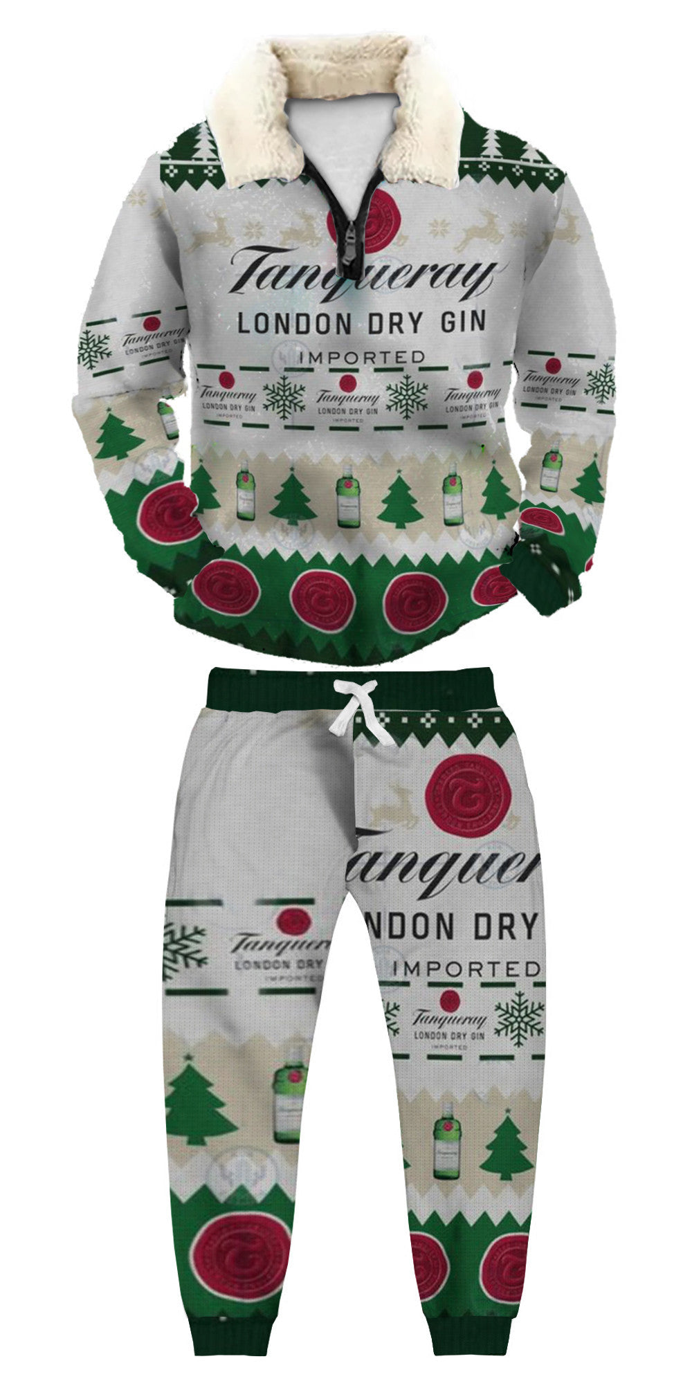 Christmas Ugly Quarter Zip Sweatshirt & Sweatpant Set Edition259