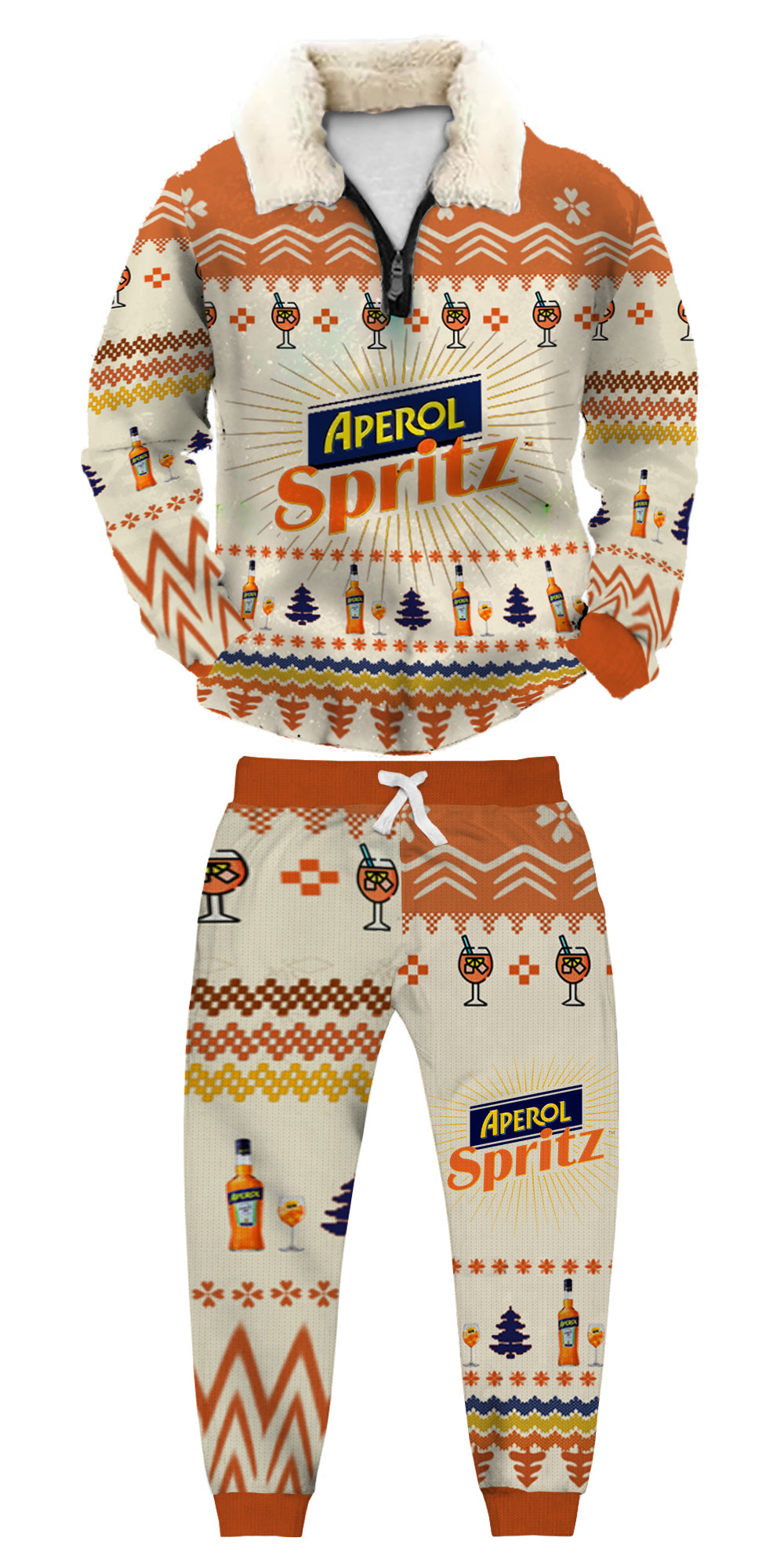 Christmas Ugly Quarter Zip Sweatshirt & Sweatpant Set Edition260