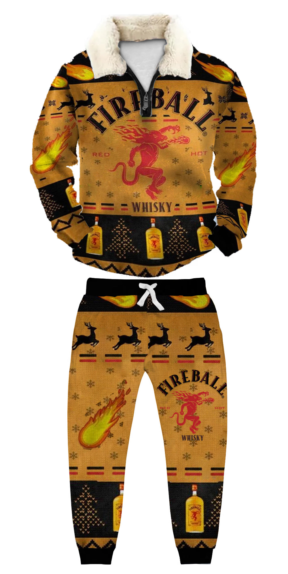 Christmas Ugly Quarter Zip Sweatshirt & Sweatpant Set Edition261