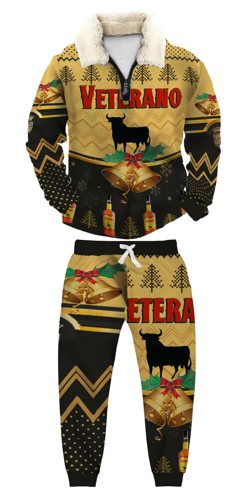 Christmas Ugly Quarter Zip Sweatshirt & Sweatpant Set Edition262