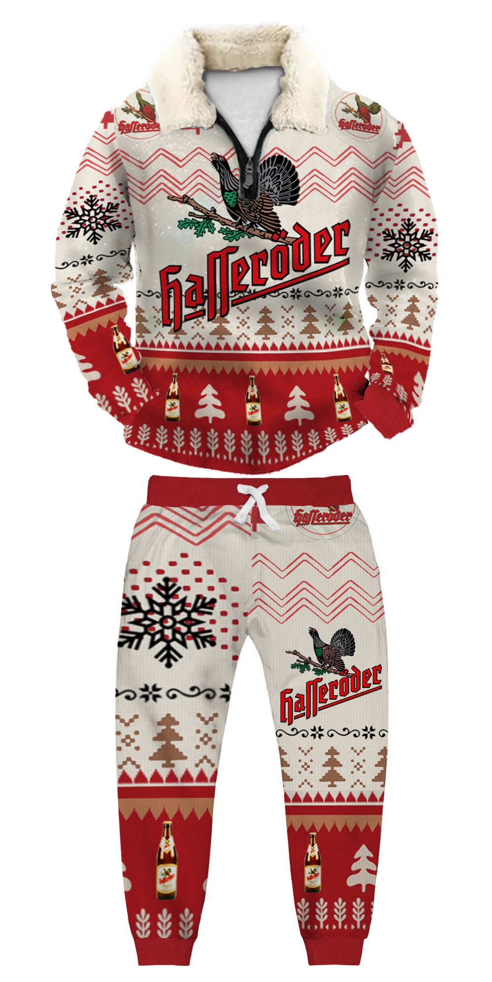 Christmas Ugly Quarter Zip Sweatshirt & Sweatpant Set Edition264