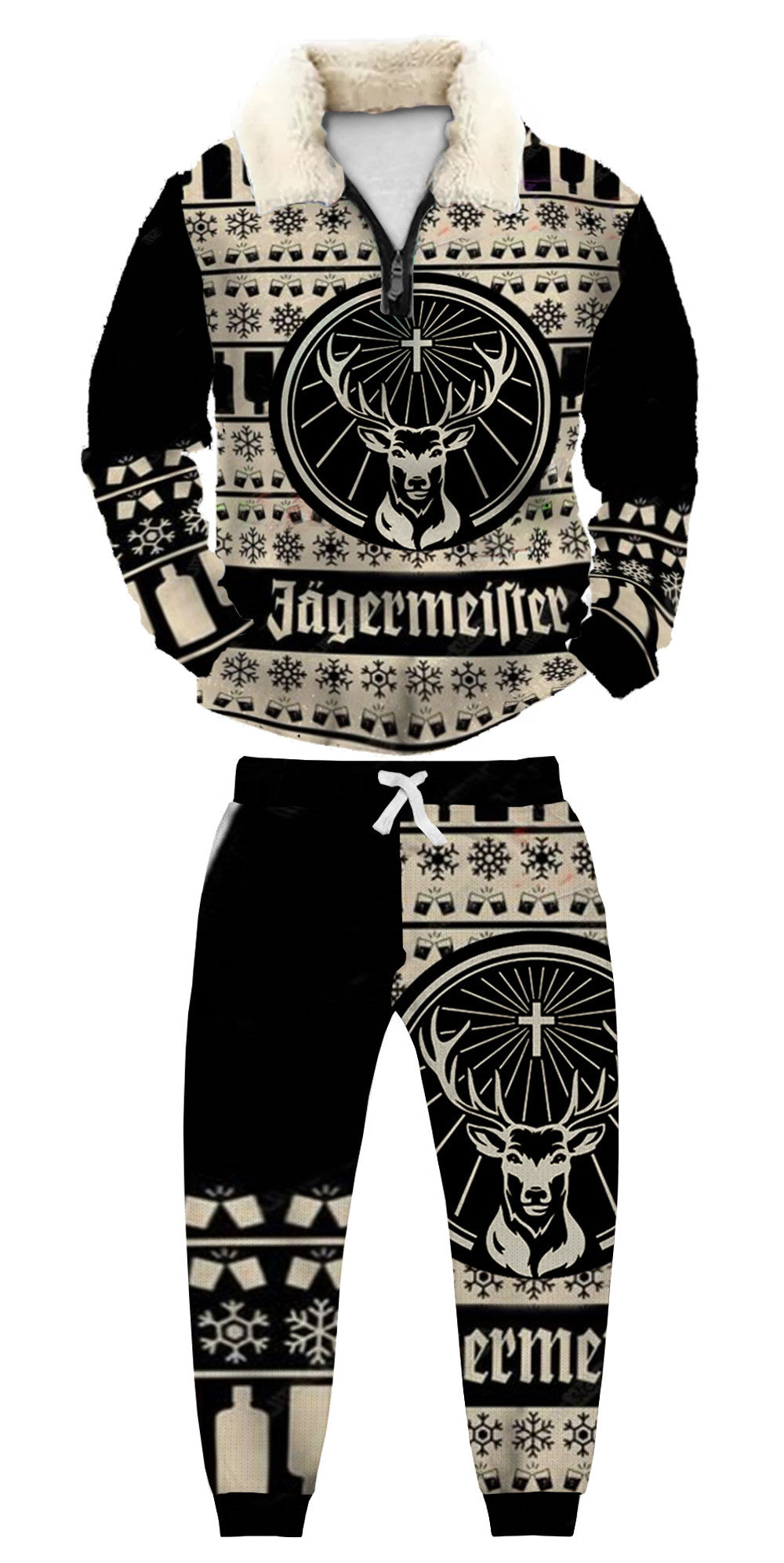 Christmas Ugly Quarter Zip Sweatshirt & Sweatpant Set Edition265