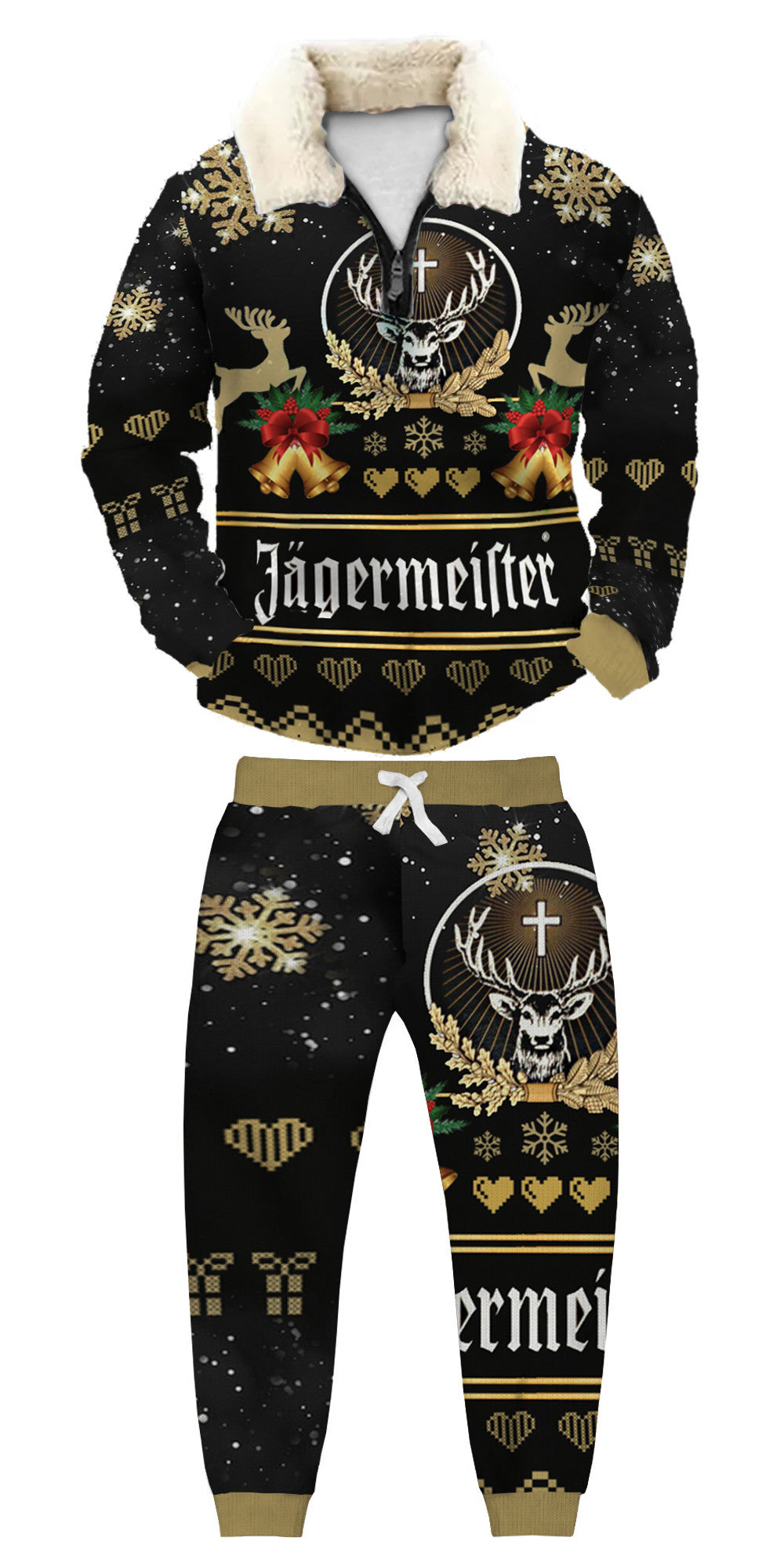 Christmas Ugly Quarter Zip Sweatshirt & Sweatpant Set Edition266