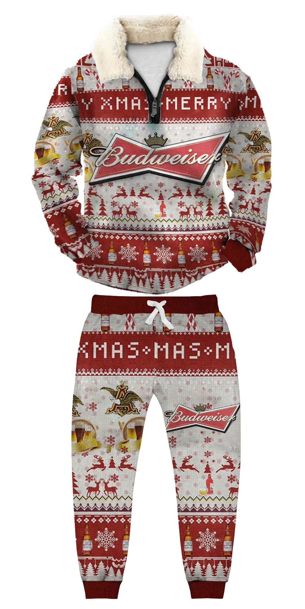 Christmas Ugly Quarter Zip Sweatshirt & Sweatpant Set Edition267