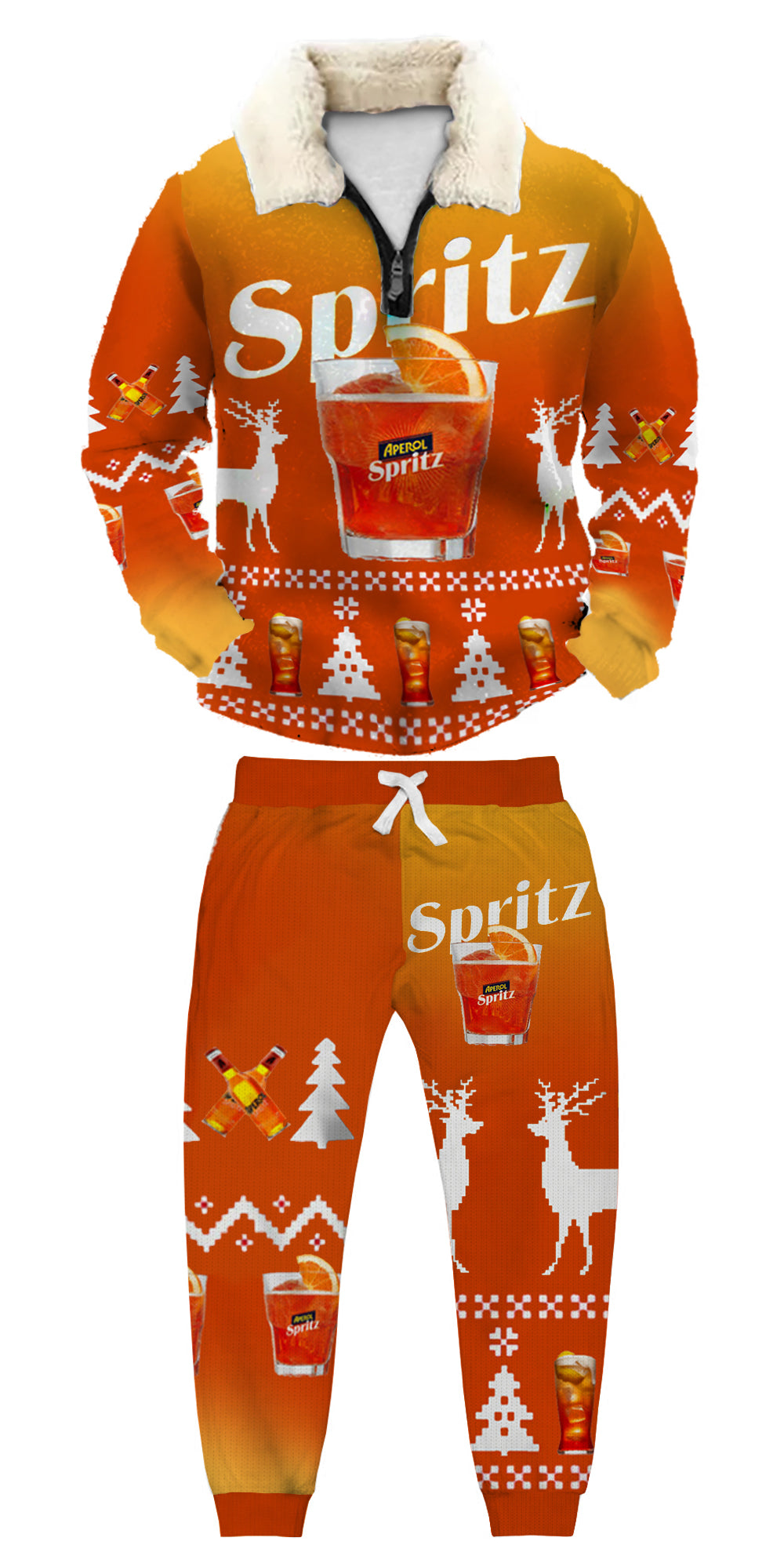 Christmas Ugly Quarter Zip Sweatshirt & Sweatpant Set Edition268