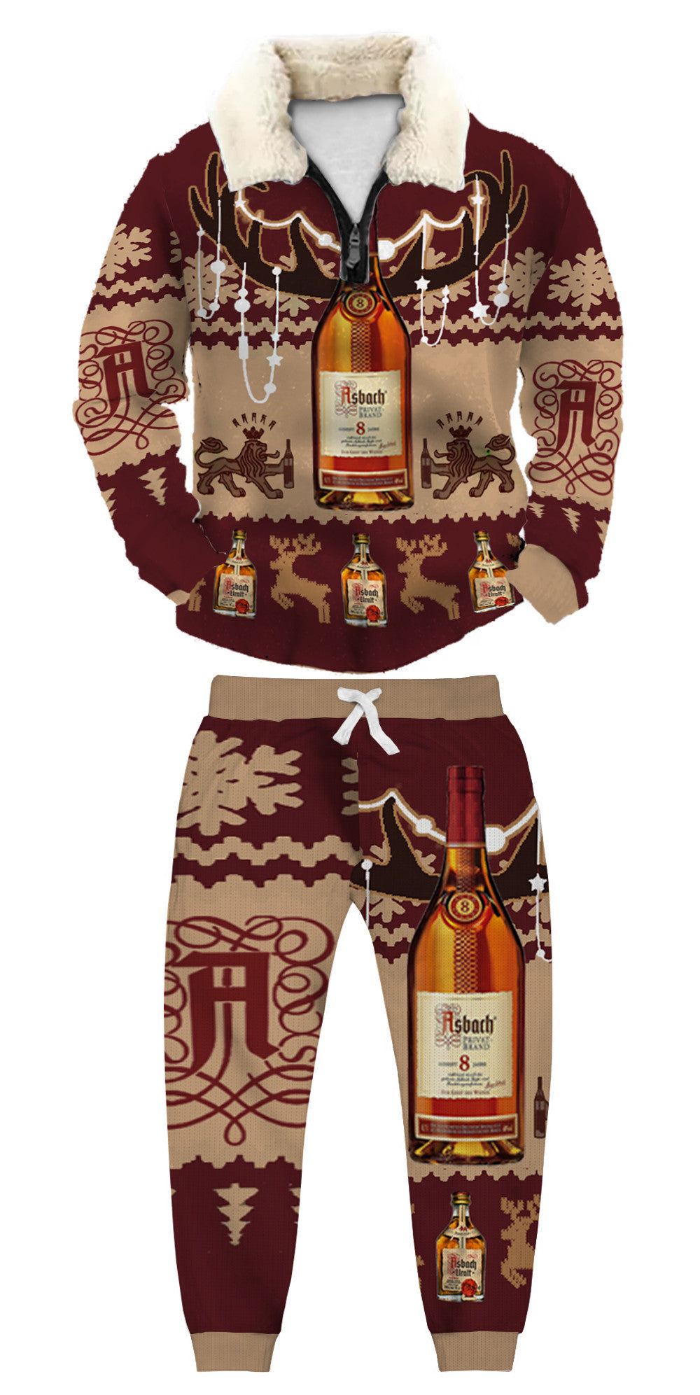 Christmas Ugly Quarter Zip Sweatshirt & Sweatpant Set Edition269