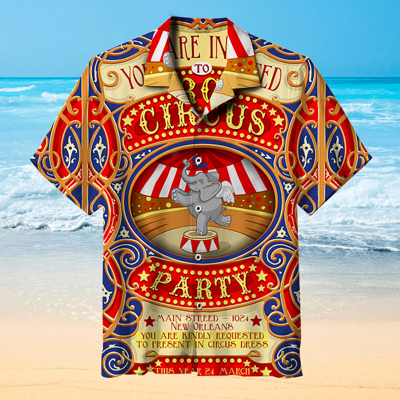 Circus Party with Elephants Universal Hawaiian Shirt