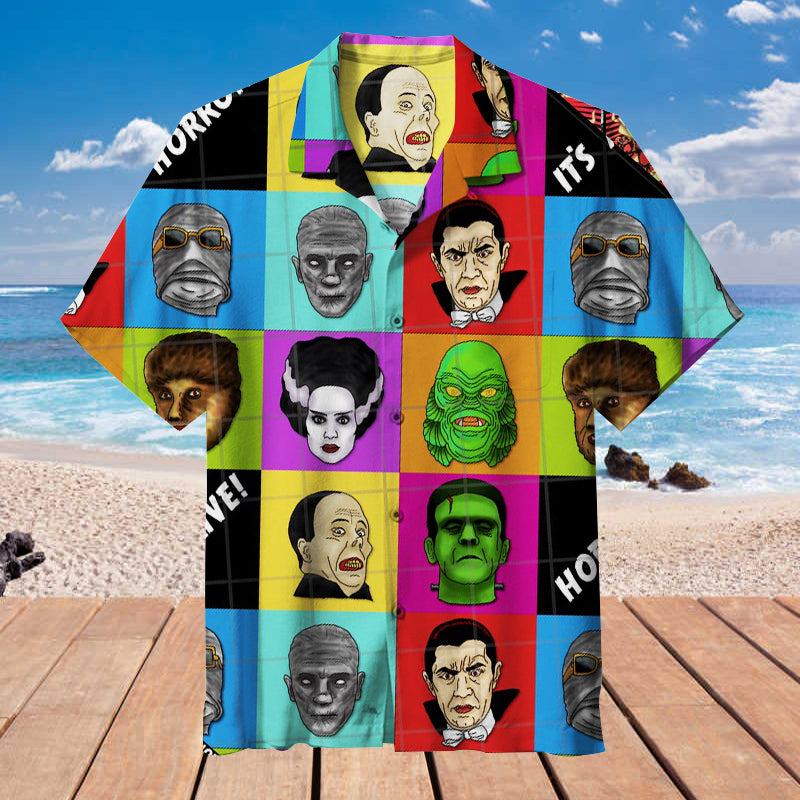 Classic Horror Character Unisex Hawaiian Shirt