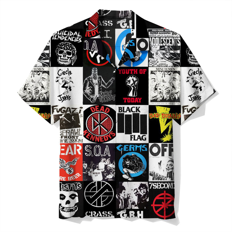 Classic Rock Collage Unisex Hawaiian Shirt