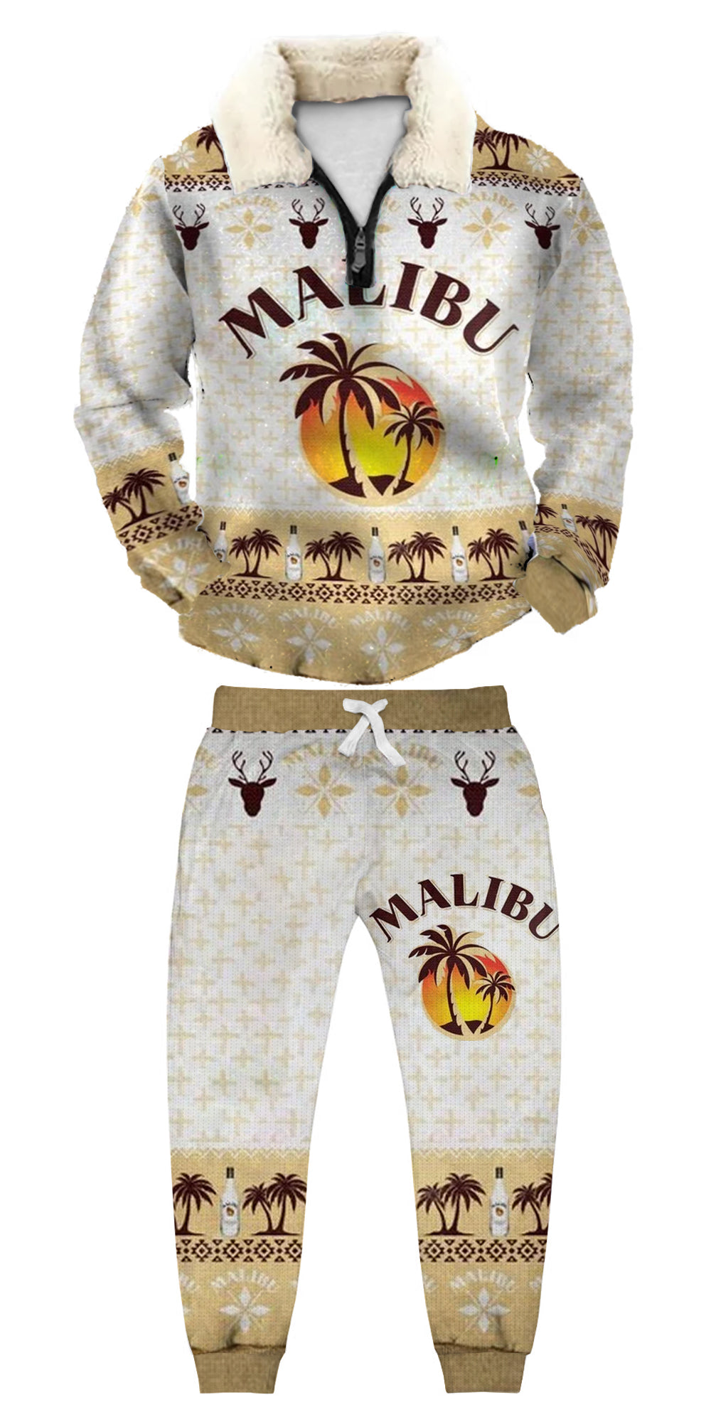 Classics Christmas Ugly Quarter Zip Sweatshirt & Sweatpant Set Edition004