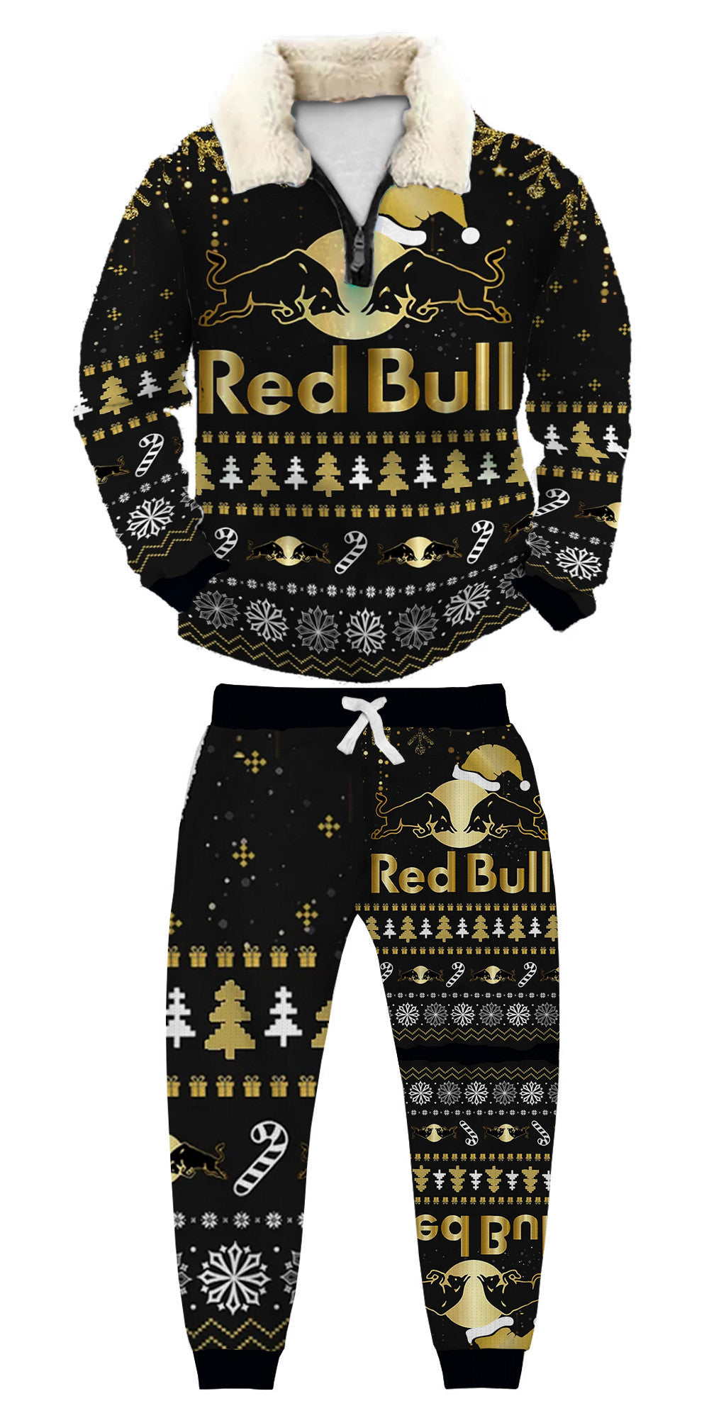 Classics Christmas Ugly Quarter Zip Sweatshirt & Sweatpant Set Edition005