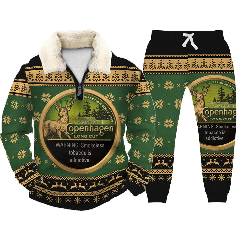 Classics Christmas Ugly Quarter Zip Sweatshirt & Sweatpant Set Edition006