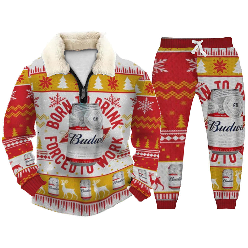 Classics Christmas Ugly Quarter Zip Sweatshirt & Sweatpant Set Edition011