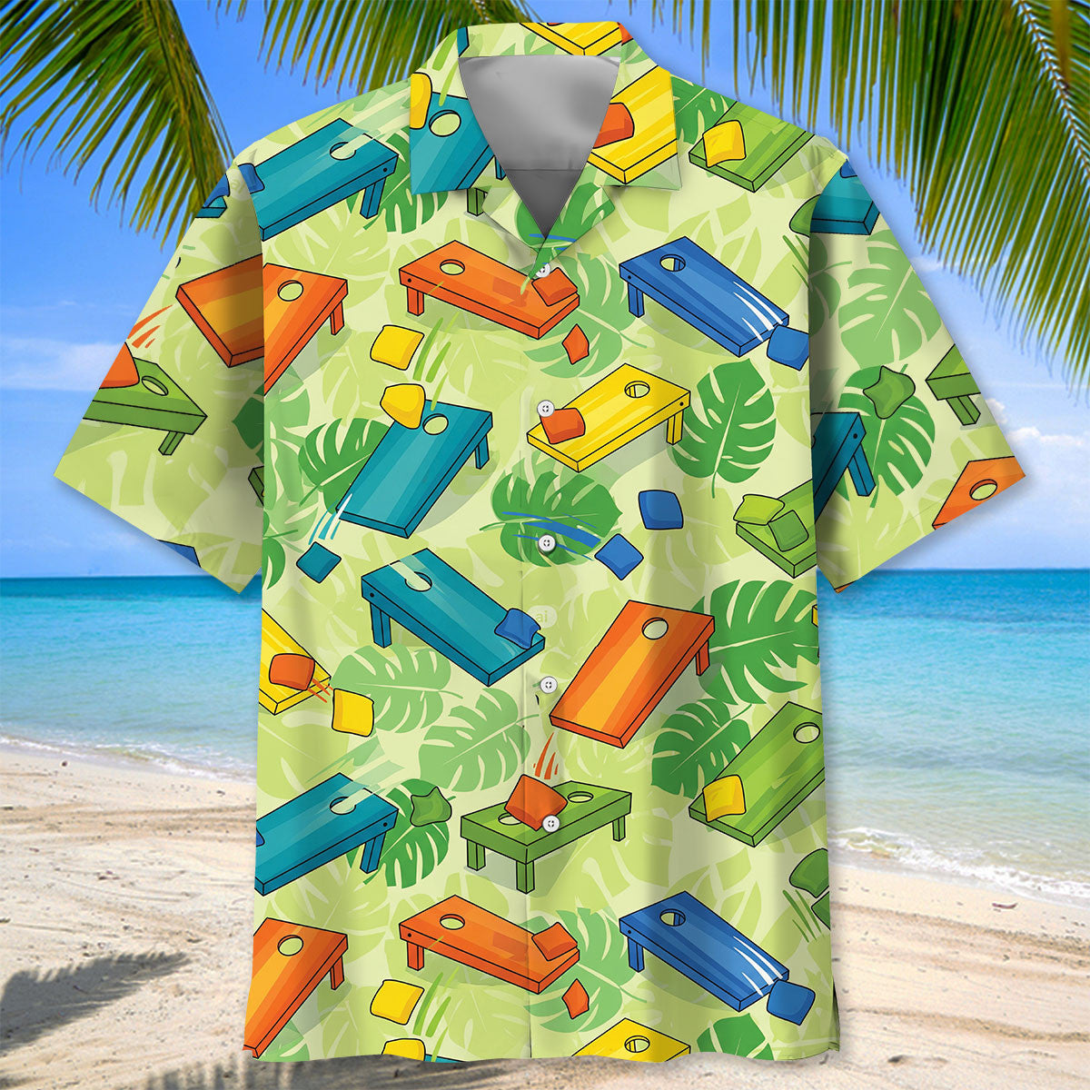 Colorful Cornhole Funny Hawaiian Shirt