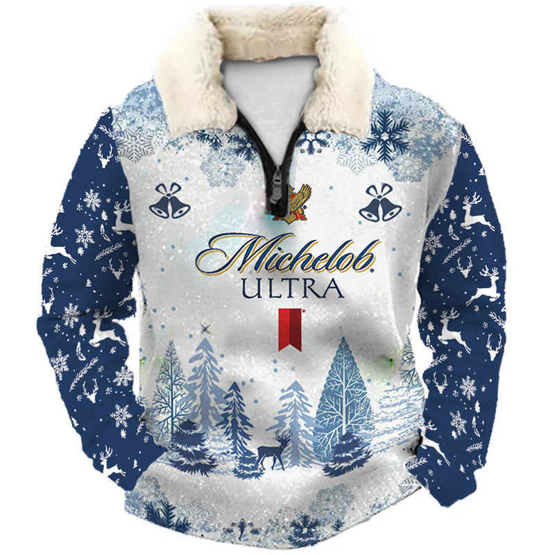Cool Snowflakes & Christmas Ugly Quarter Zip Sweatshirt