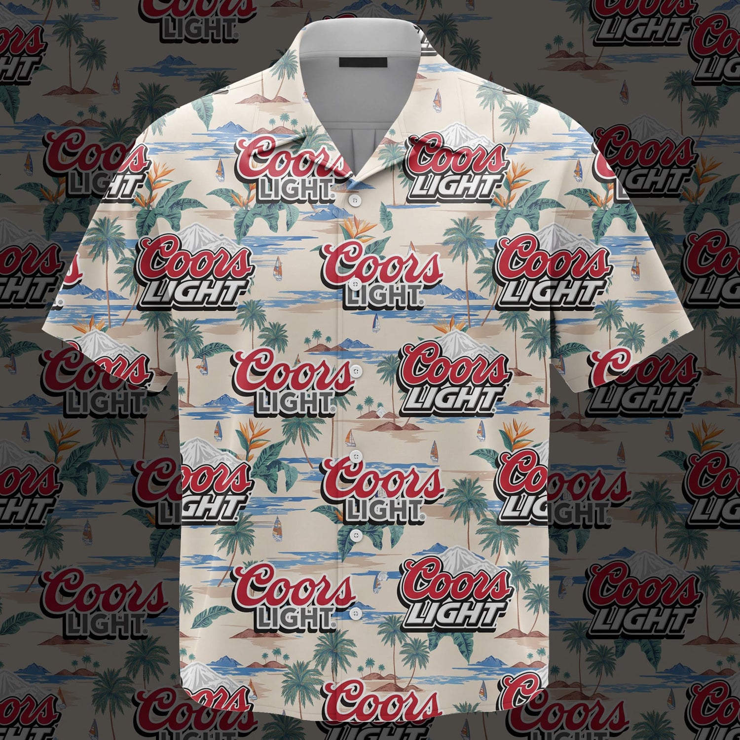 Coors Light Beer Hawaiian Shirt