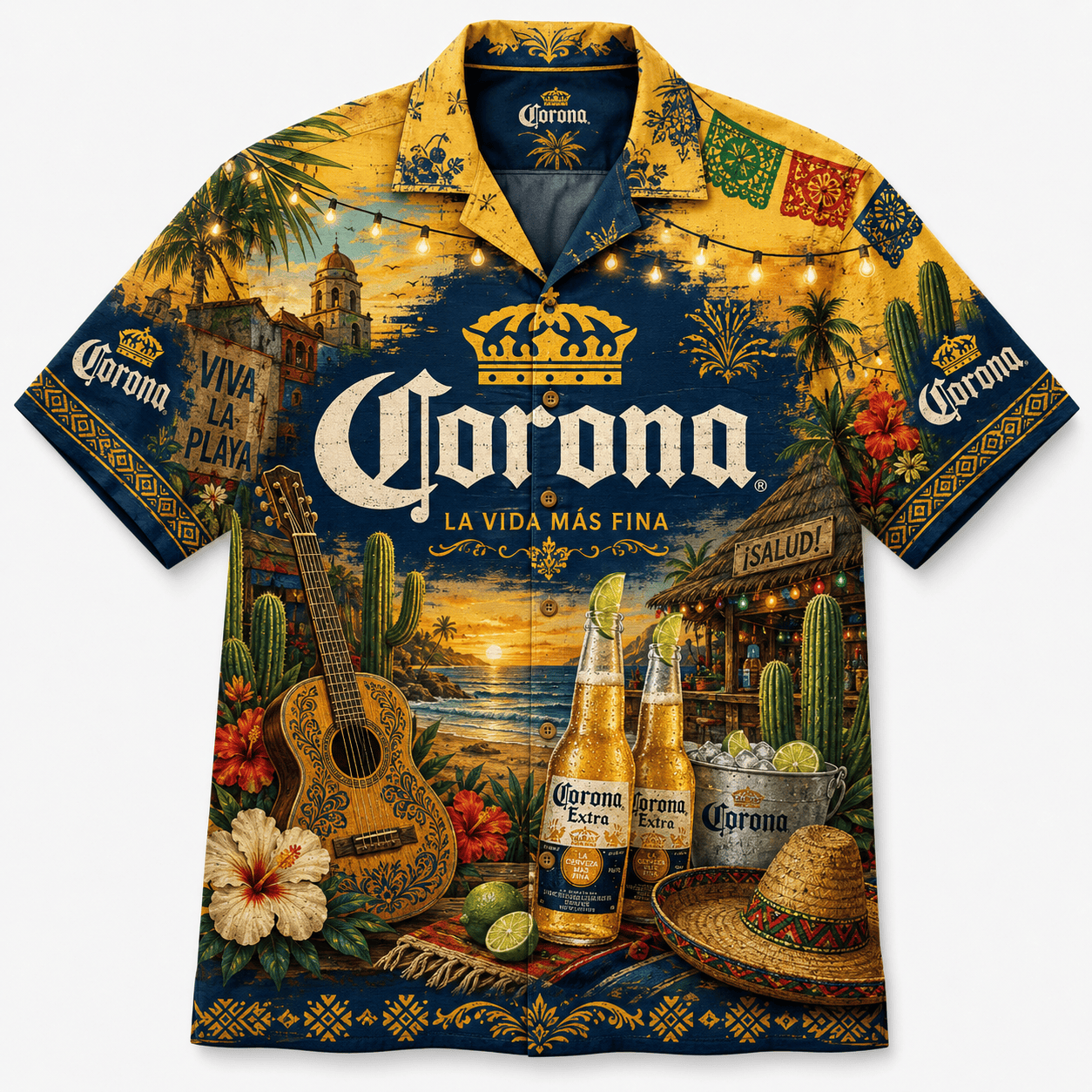 Corona Mexican Fiesta Hawaiian Shirt