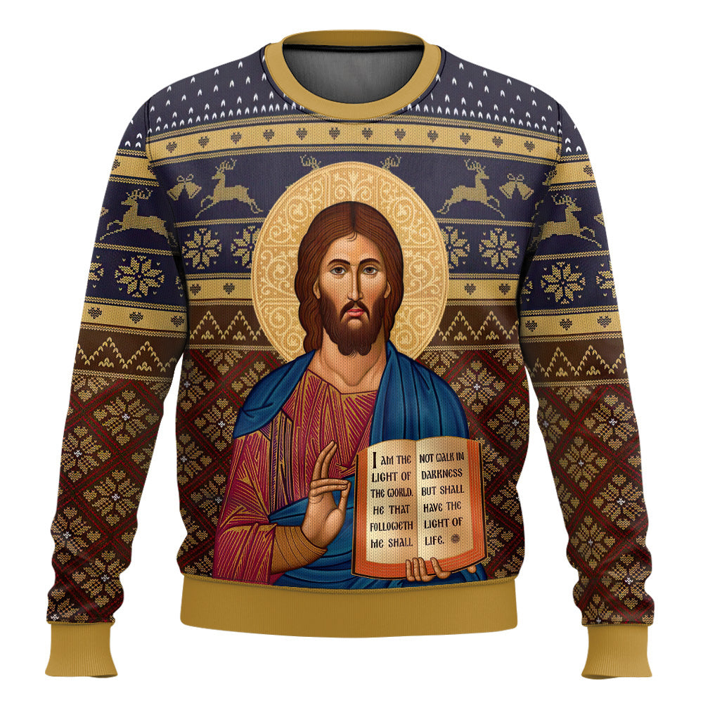 Cretan-style Christ Artwork Ugly Sweater