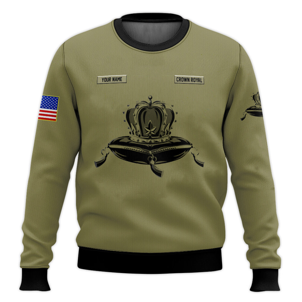 Crown Royal Camo- Custom Name Ugly Sweater