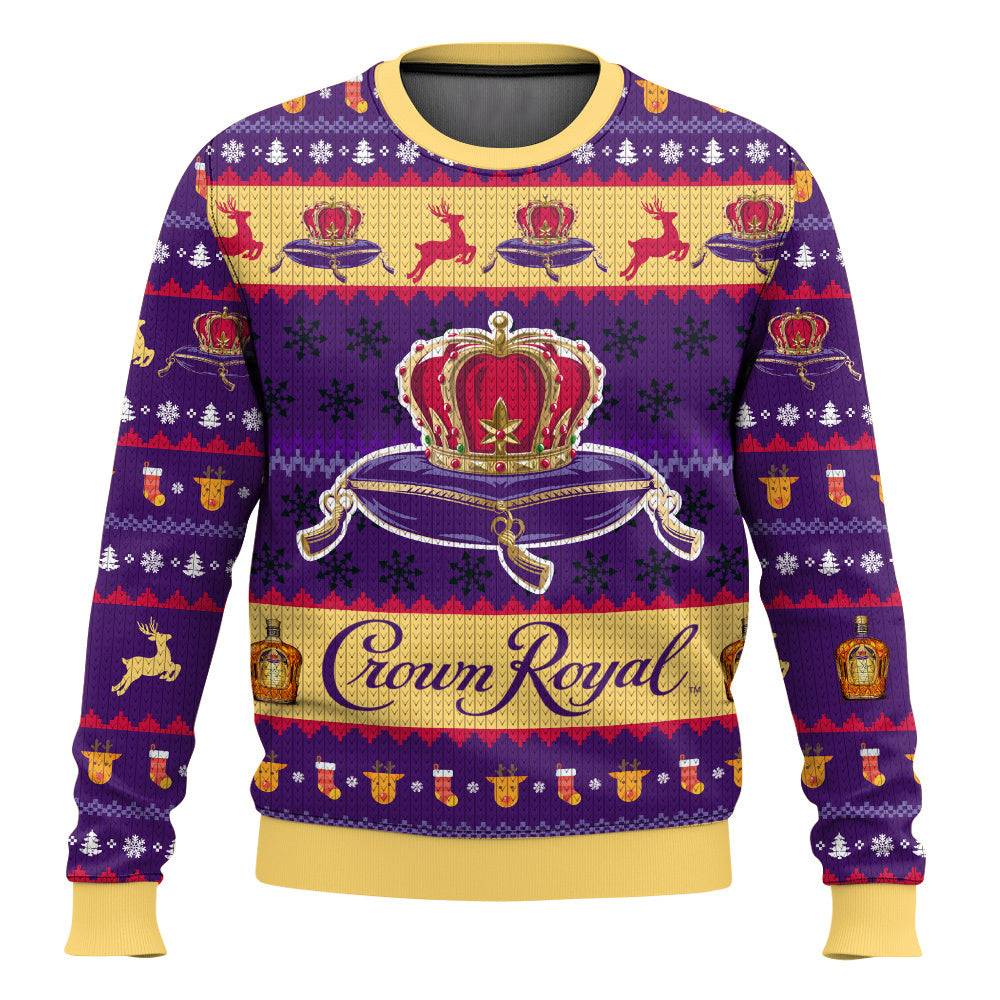Crown Royal Canadian Whikey Ugly Sweater