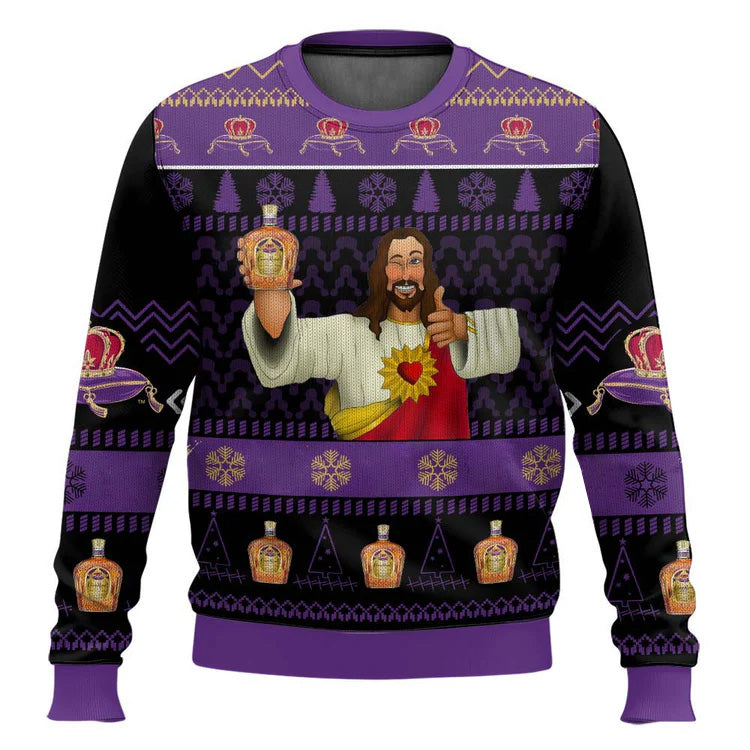 Crown Royal Jesus Favorite  Ugly Sweater
