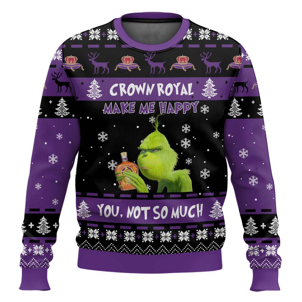 Crown Royal Make Me Happy Ugly Sweater