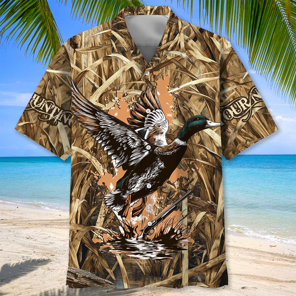Custom Name Vintage Duck Hunter Hawaiian Shirt