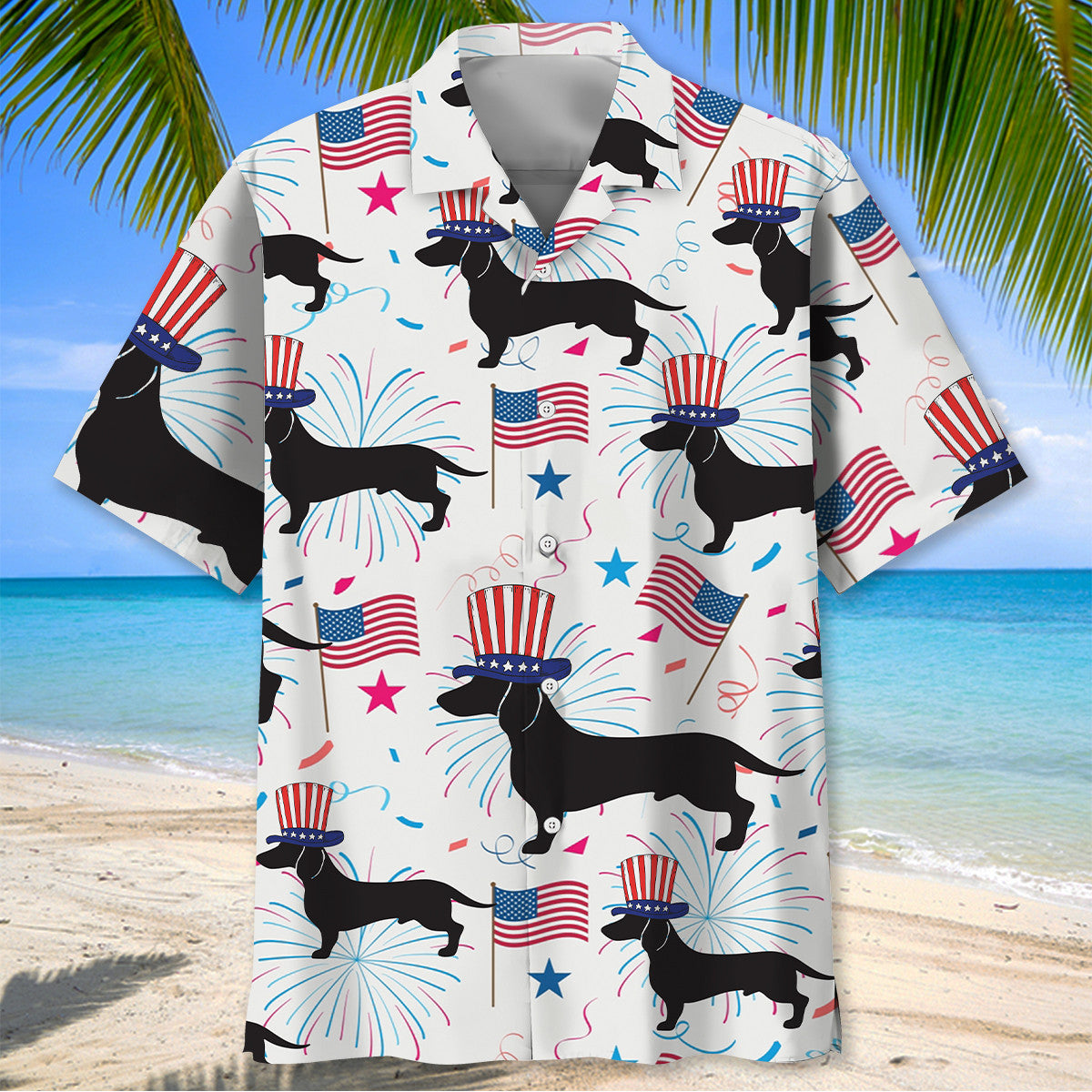 Dachshund USA Proud Hawaiian Shirt
