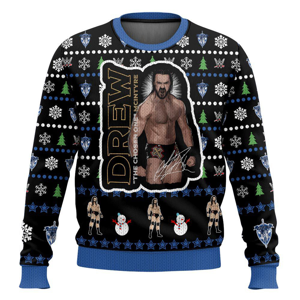 Drew Mcintyre The Chosen One WWE Ugly Sweater