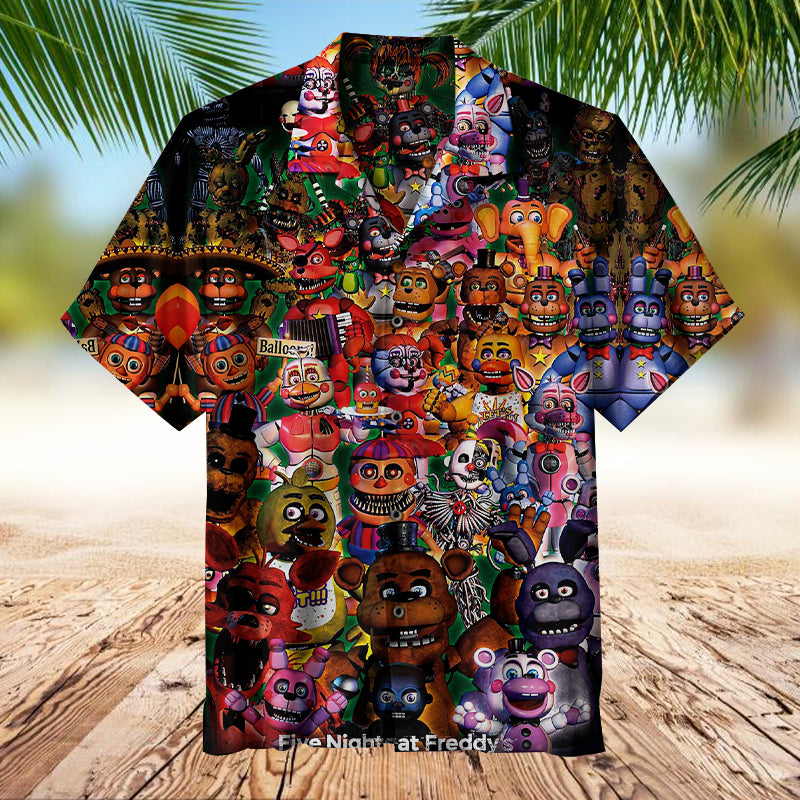 Five Nights At Freddy's Characters Unisex Hawaiian Shirt