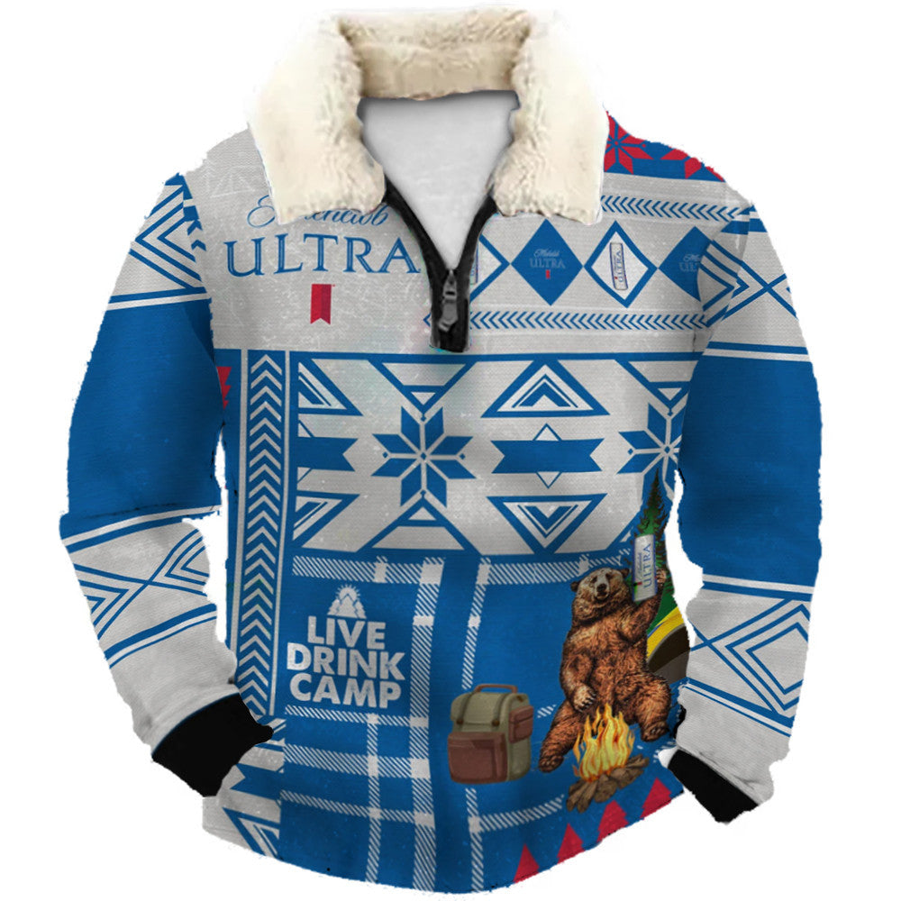 Frosted Lake & Pine Crest Ugly Quarter Zip Sweatshirt