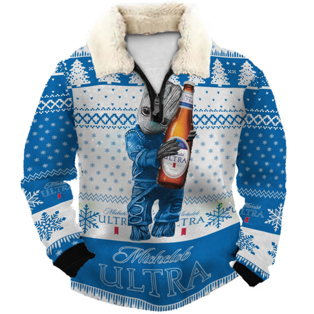 Frosted Sapphire & Cream Ugly Quarter Zip Sweatshirt