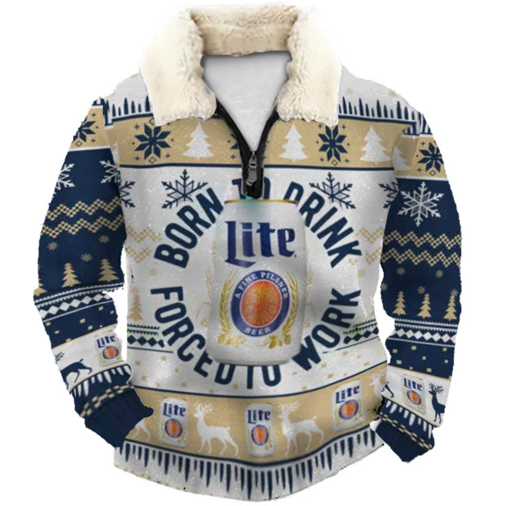 Frosted Sapphire & Golden Wheat Ugly Quarter Zip Sweatshirt