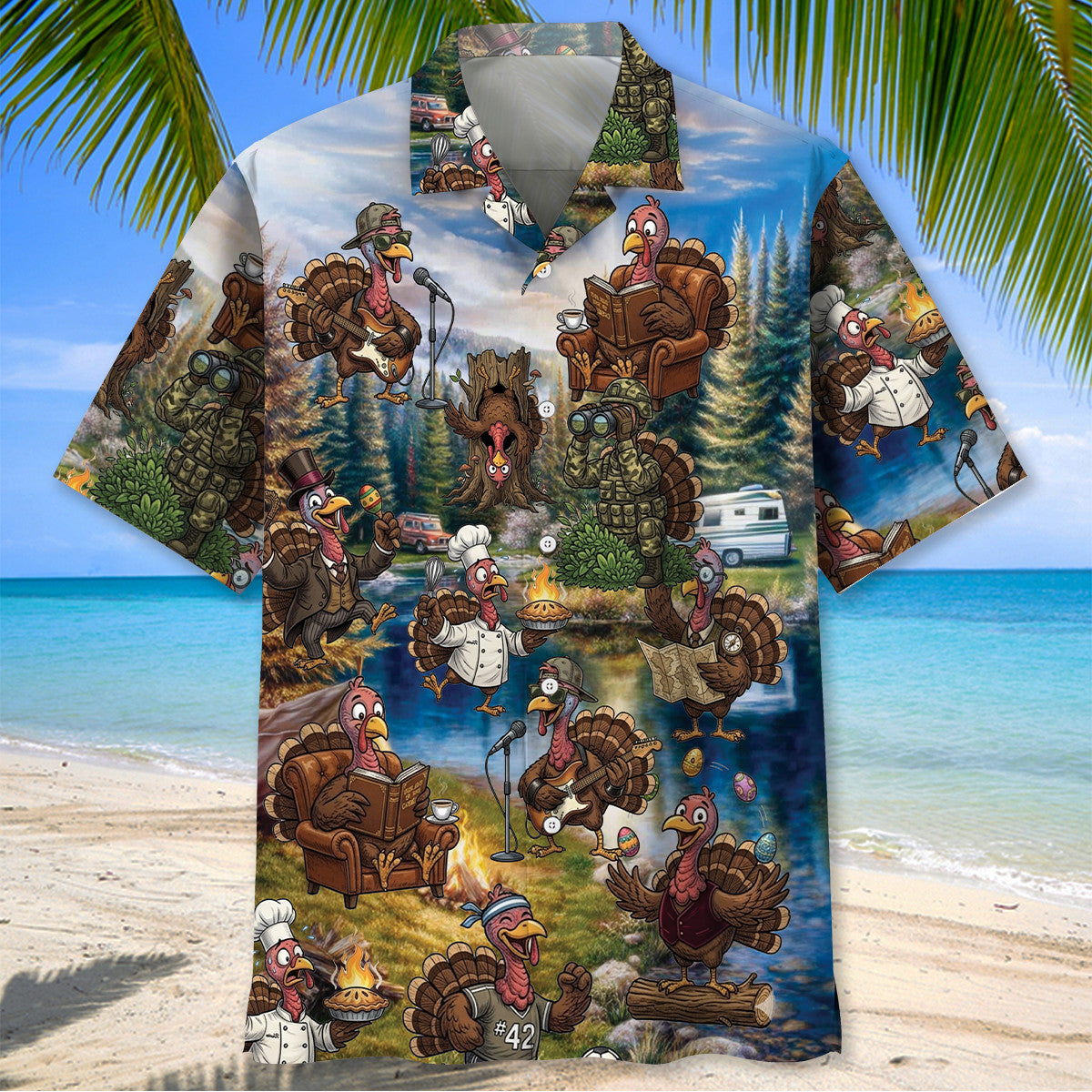 Funny Wild Turkey Hunting Vintage Hawaiian Shirt