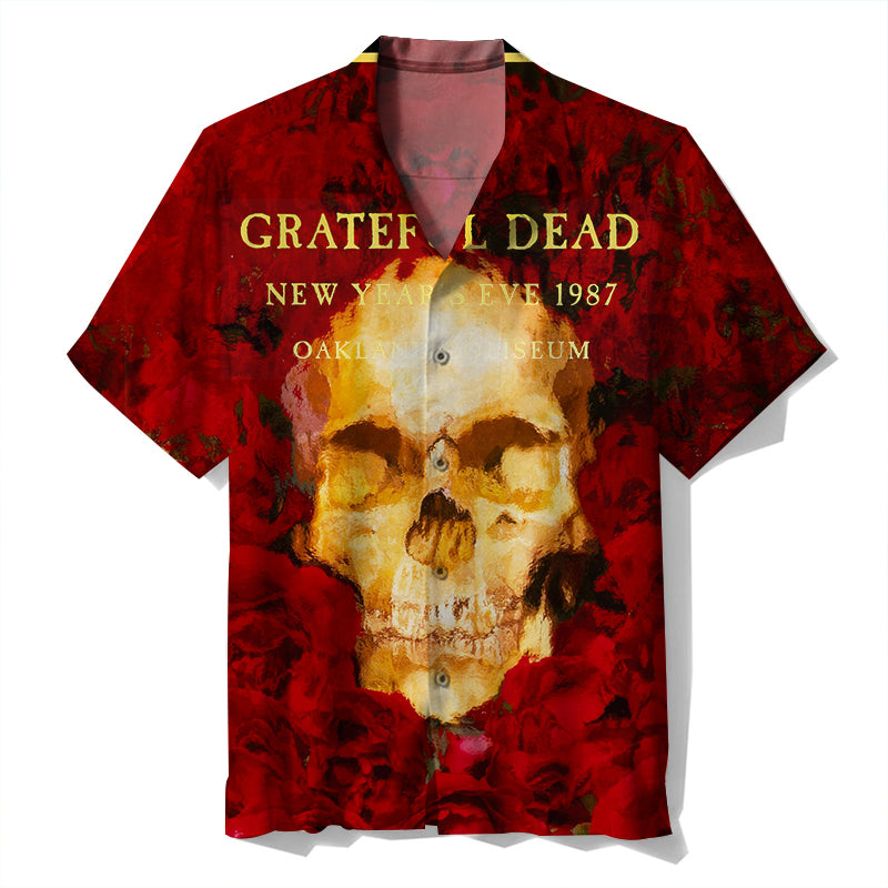 Grateful Dead concert poster, New Year's Eve, 1987, Oakland Coliseum  Unisex Hawaiian Shirt