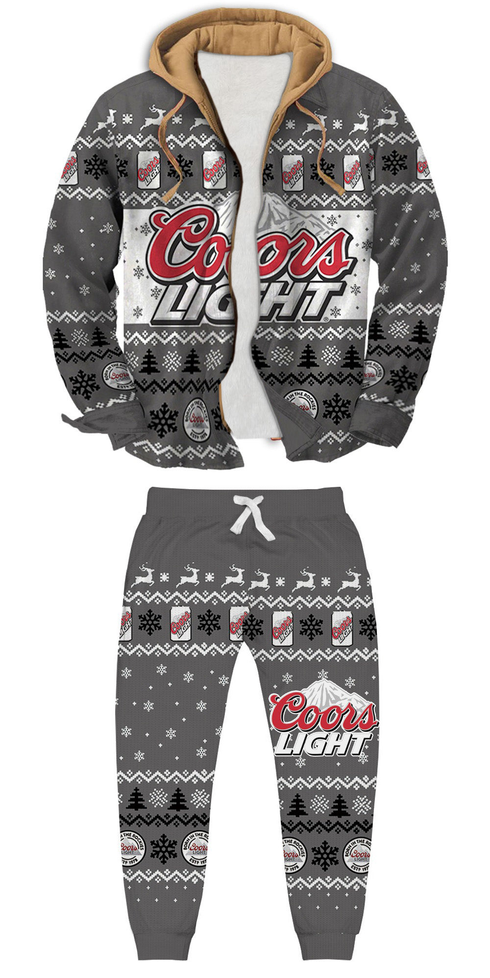 Gray Ugly Zip Hoodie & Sweatpant Set