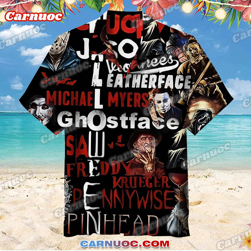 Halloween and Horror Characters Hawaiian Shirt