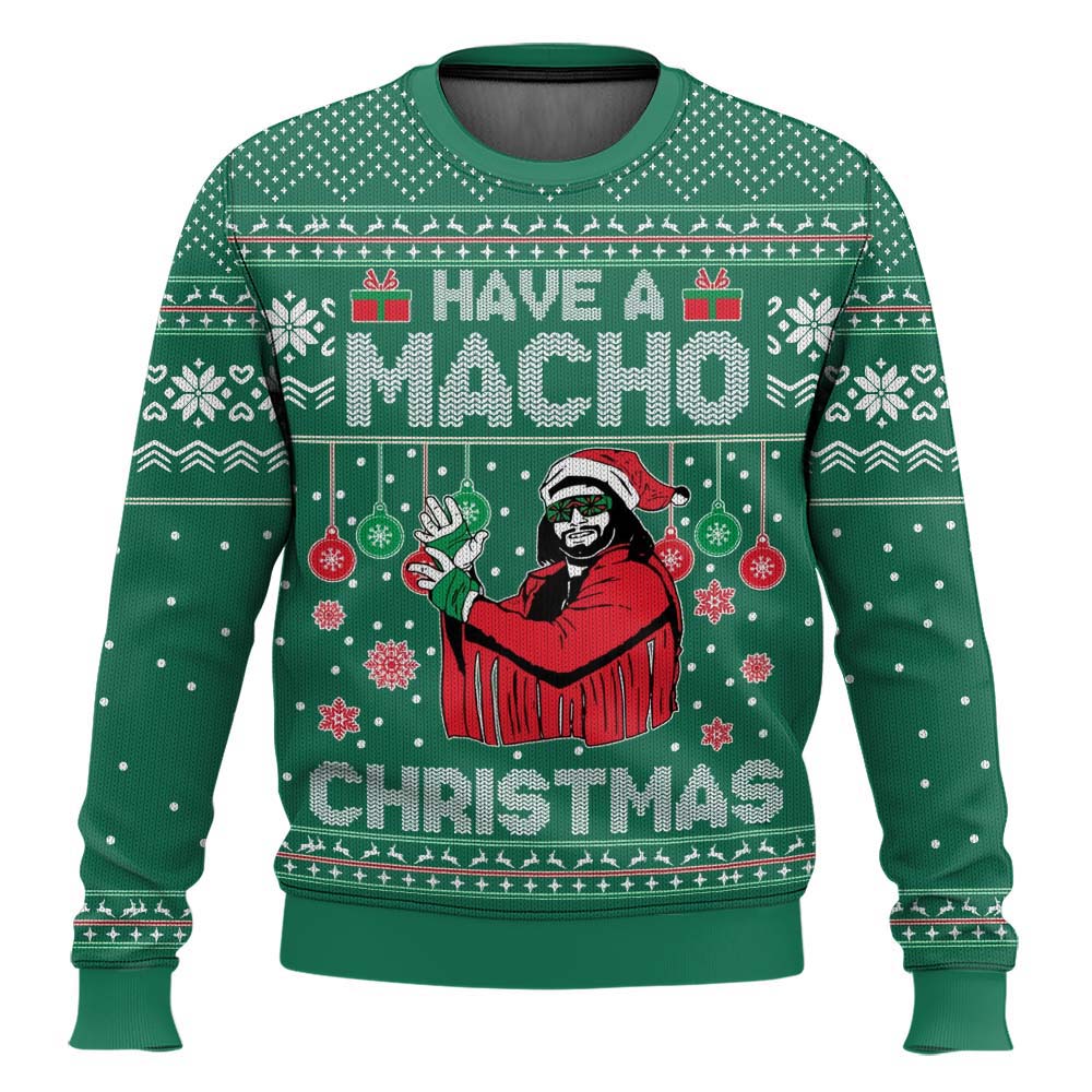 Have A Macho Xmas Macho Man WWE Ugly Sweater