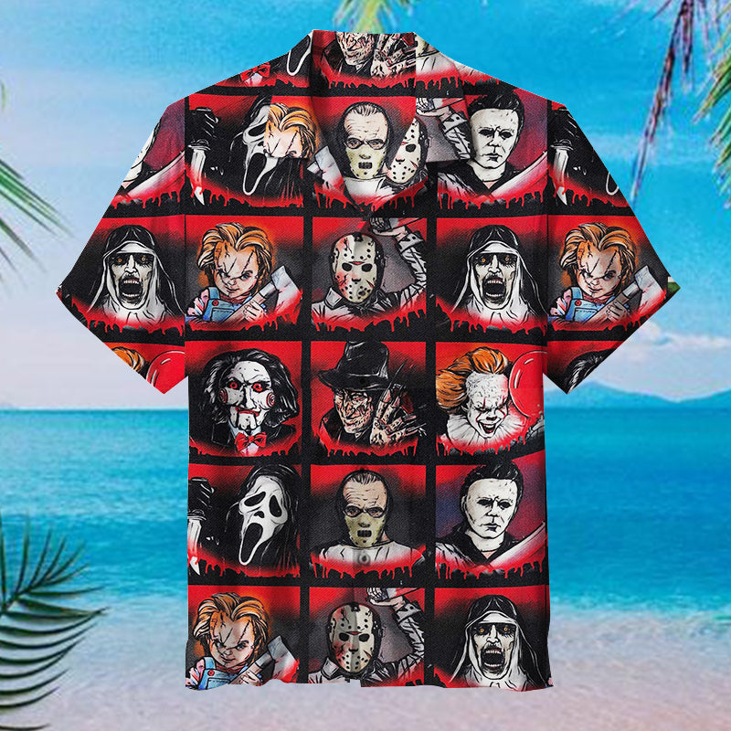 Horror Character Art | Unisex Hawaiian Shirt
