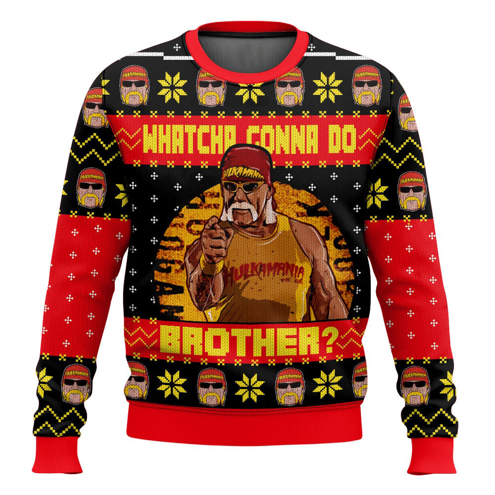 Hulk Hogan Whatcha Gonna Do Brother WWE Ugly Sweater