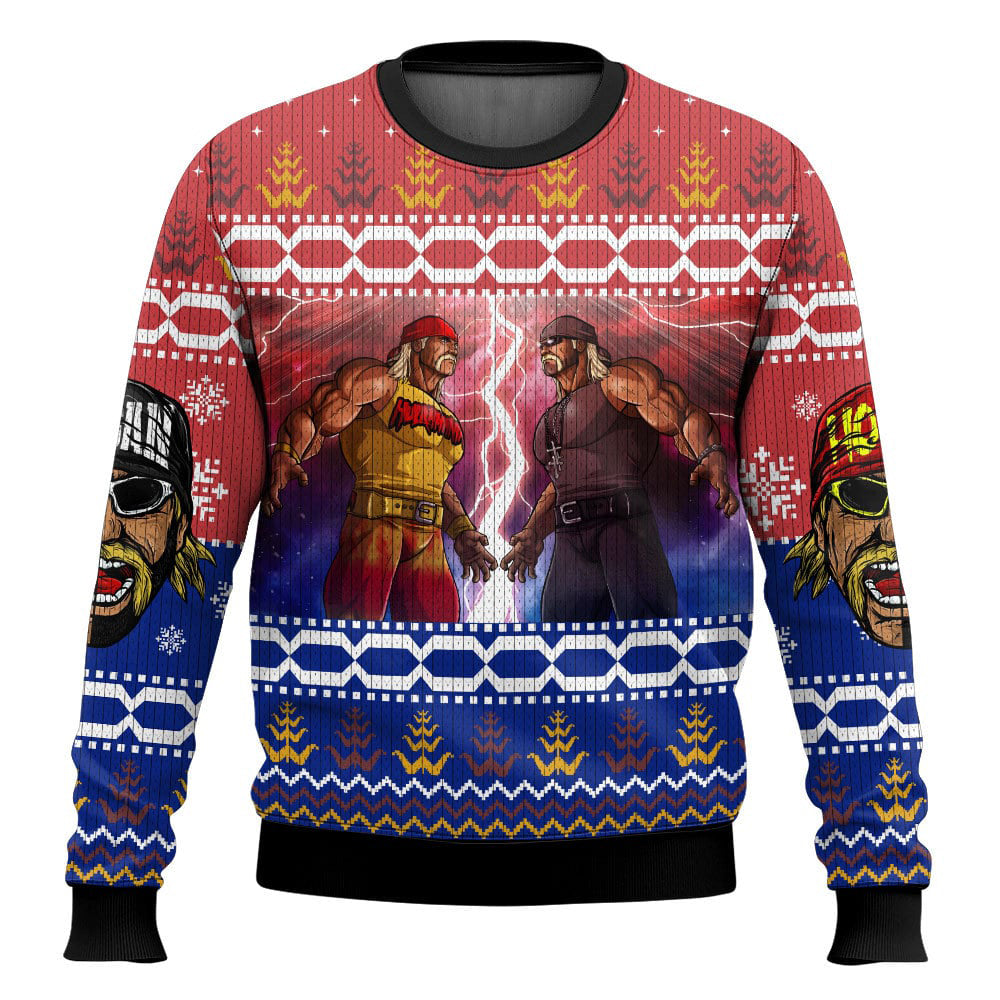 Hulk Hogan vs Hollywood Hogan WWE Ugly Sweater