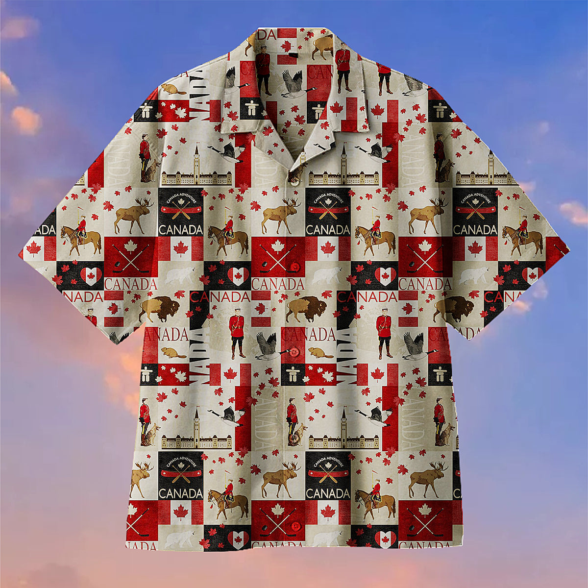 I love my country, Canada Day Hawaiian shirt