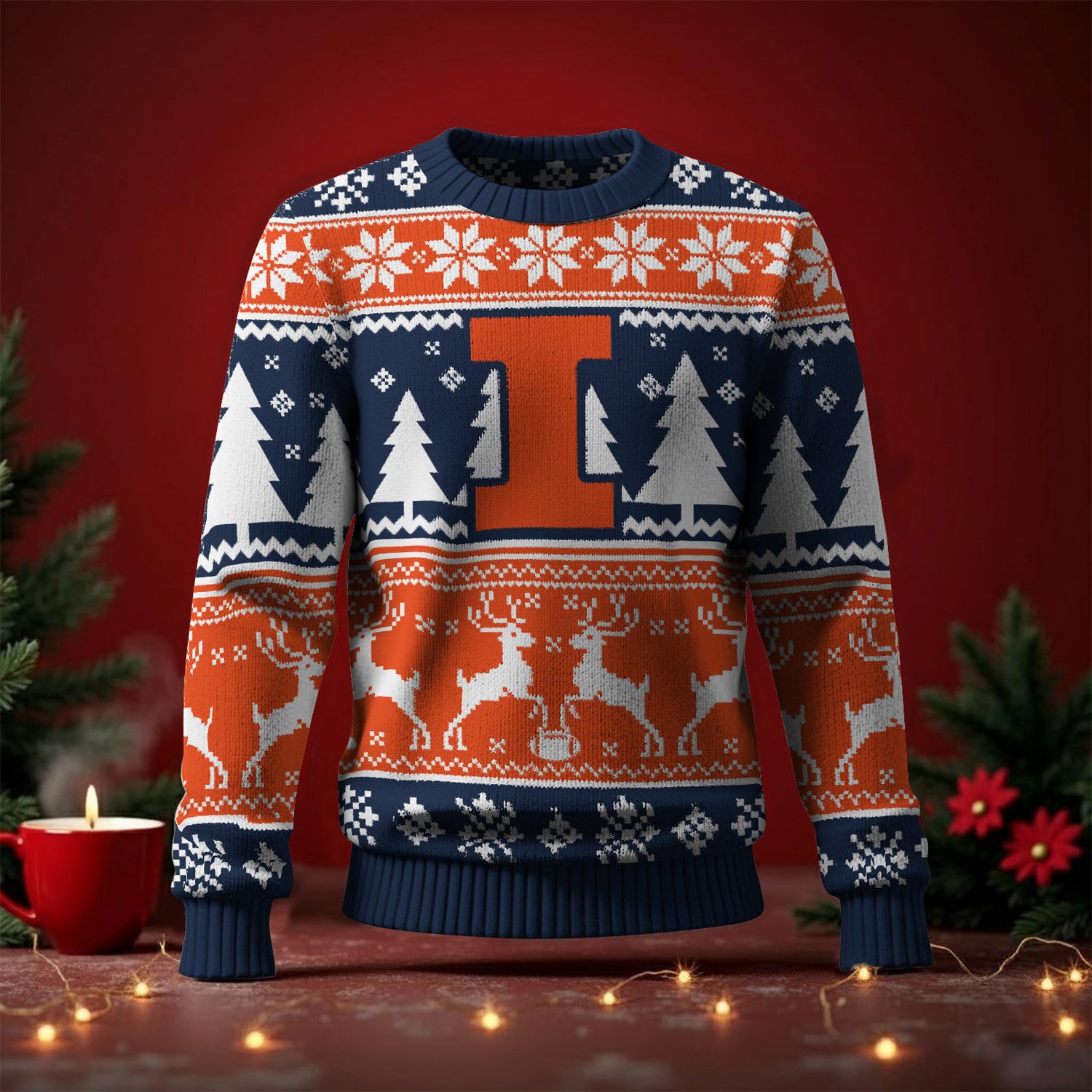 Illinois Fighting Illini Ugly Sweater