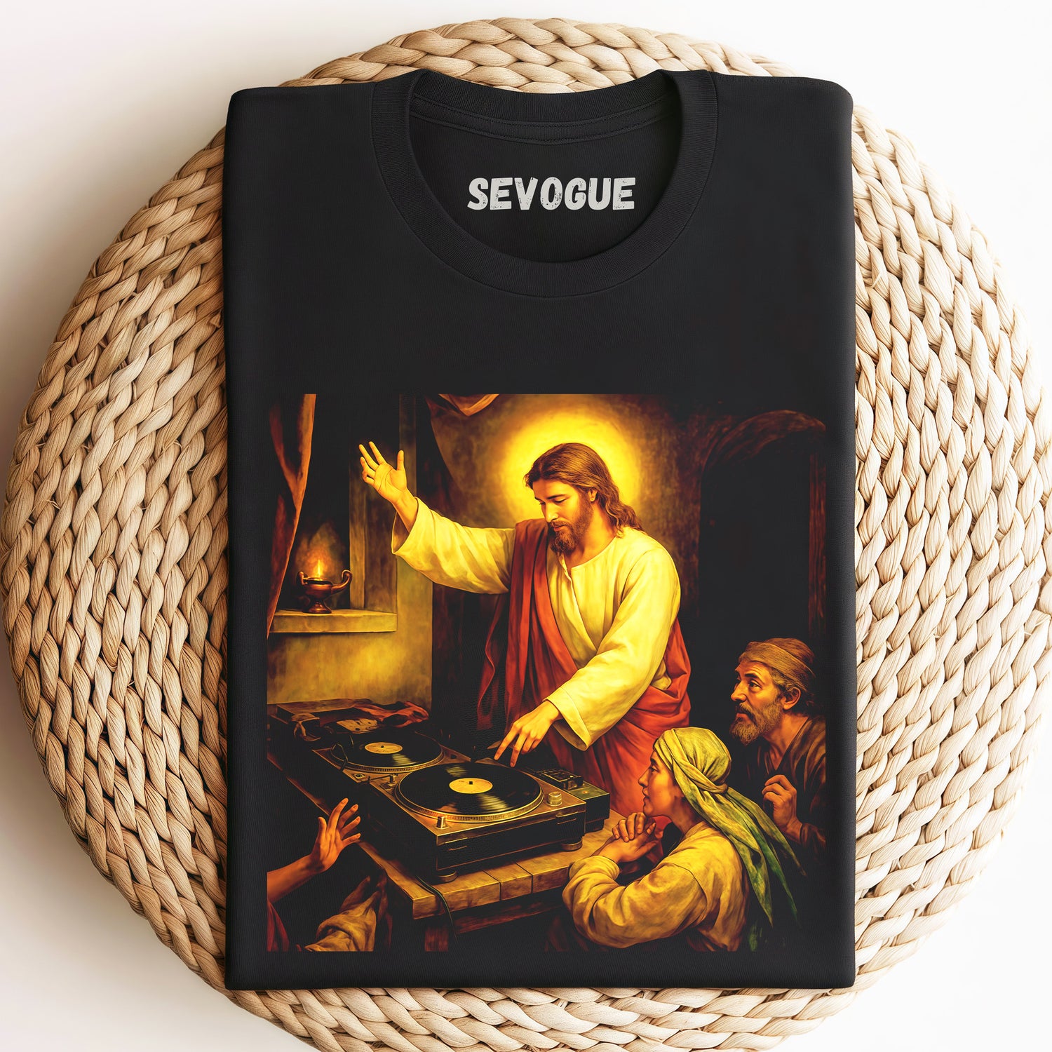 Jesus God Listening To Music Unisex Tee, Sweatshirt & Hoodie