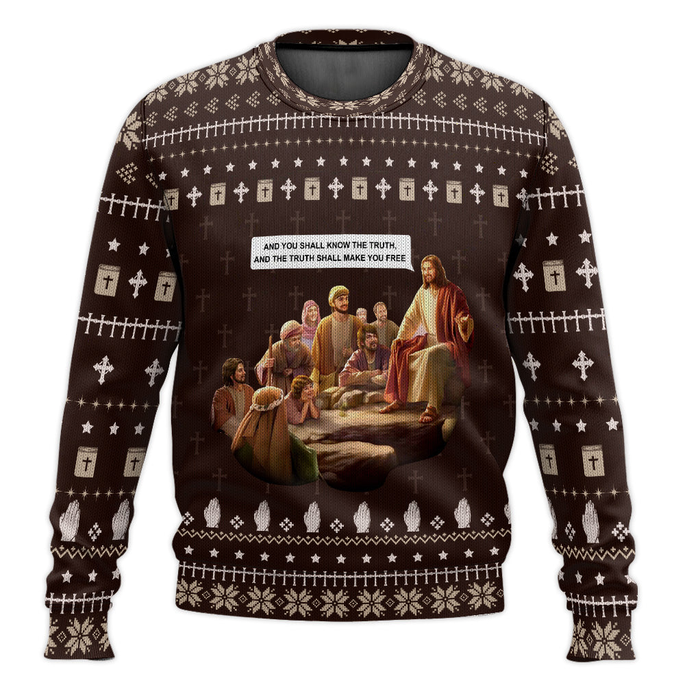 Jesus The Truth Shall Make Make You Free Ugly Sweater